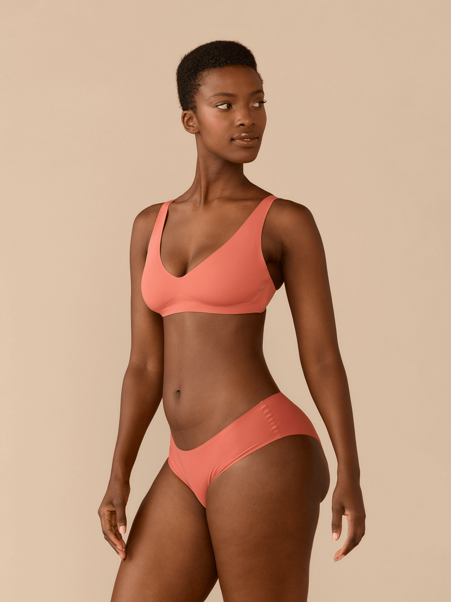 DreamSeam Plunge Bralette | Dusty Cedar