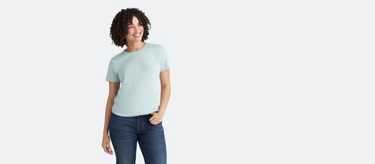 Women's Daily Crew Tee | Soft Skies