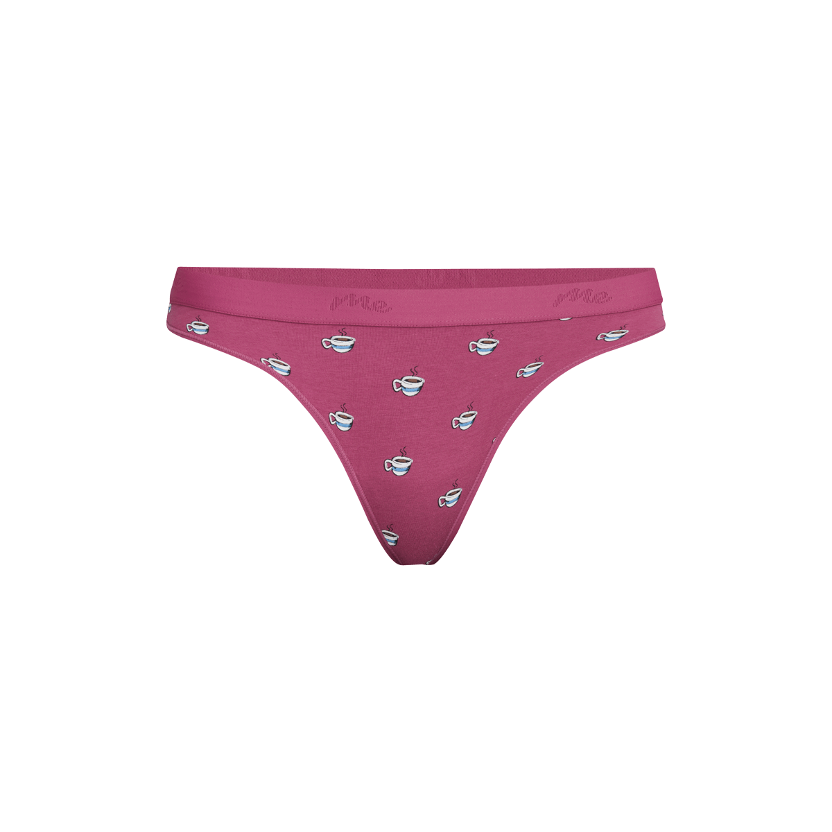 Stretch Cotton Mid-Rise Thong | Cozy Cups