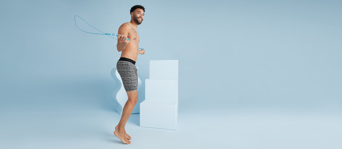 MoveMe Long Boxer Brief w/ Fly | Stripe