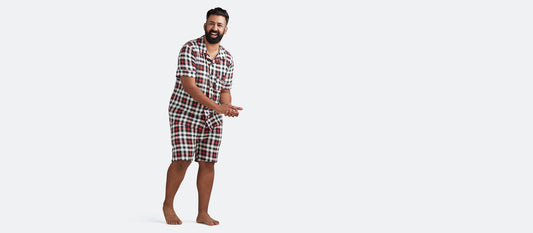 UltraModal™ Short Sleeve PJ Set - Men's | Tartan Plaid