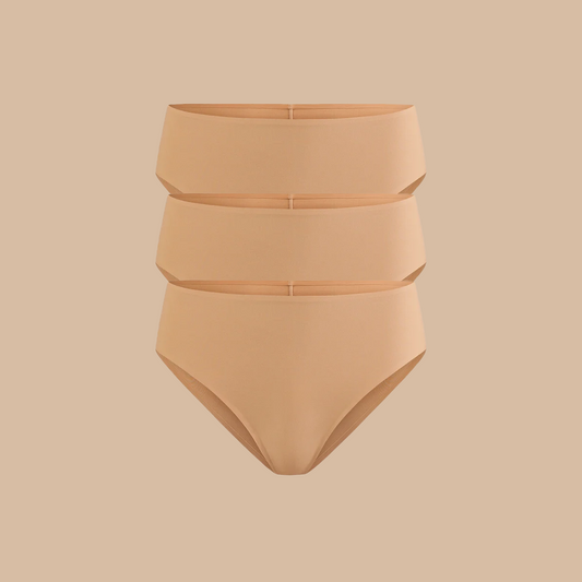 DreamSeam Tanga 3-Pack | Latte