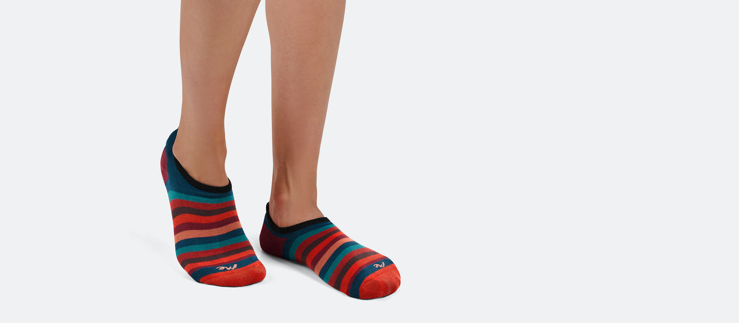 No Show Sock | Bright Stripes