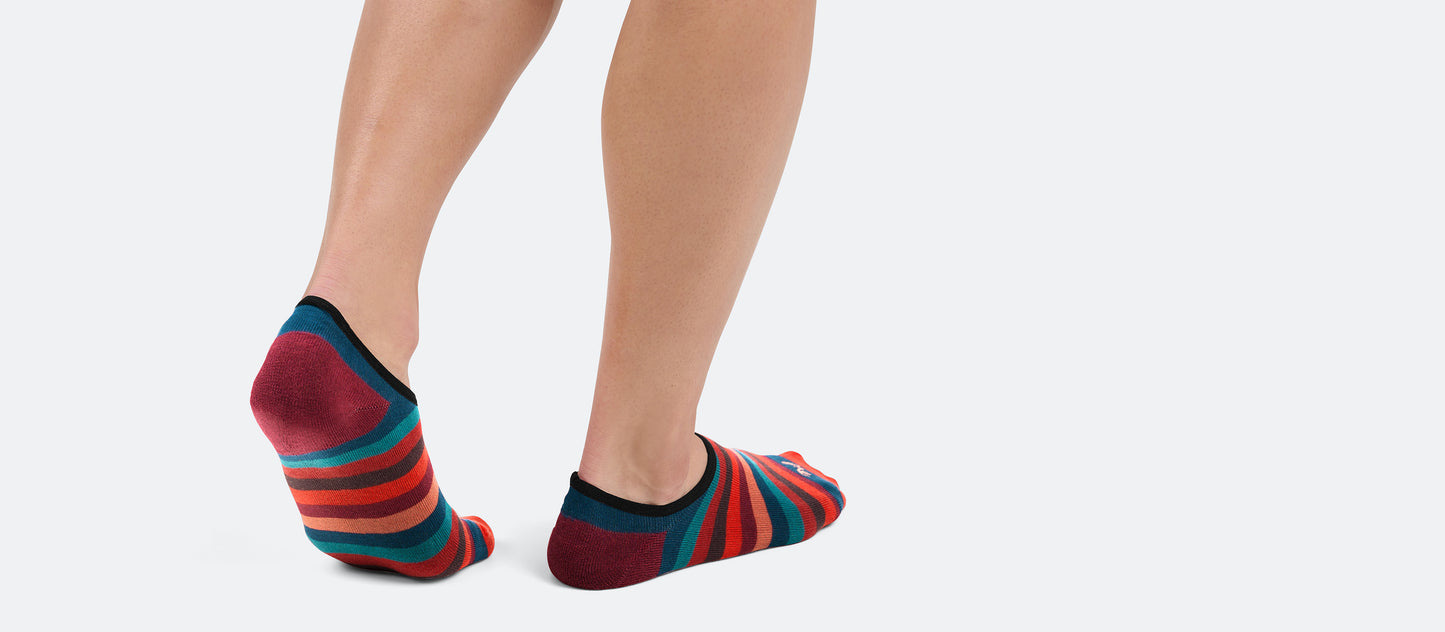 No Show Sock | Bright Stripes