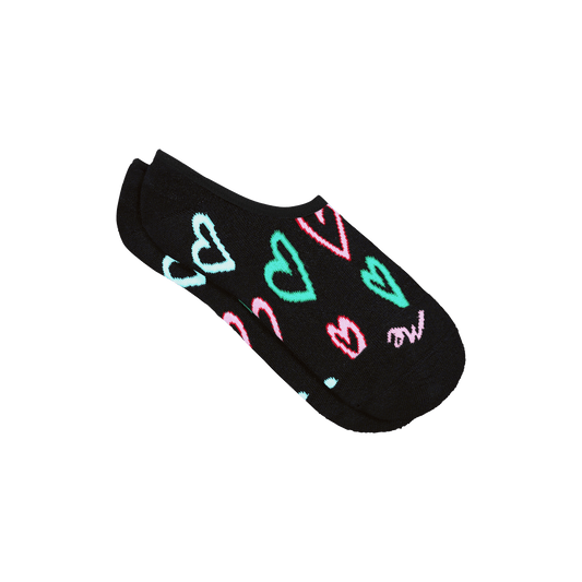 No Show Sock | Electric Hearts