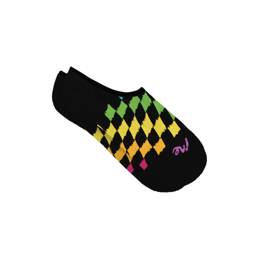 Heritage No Show Sock | Rainbow Check