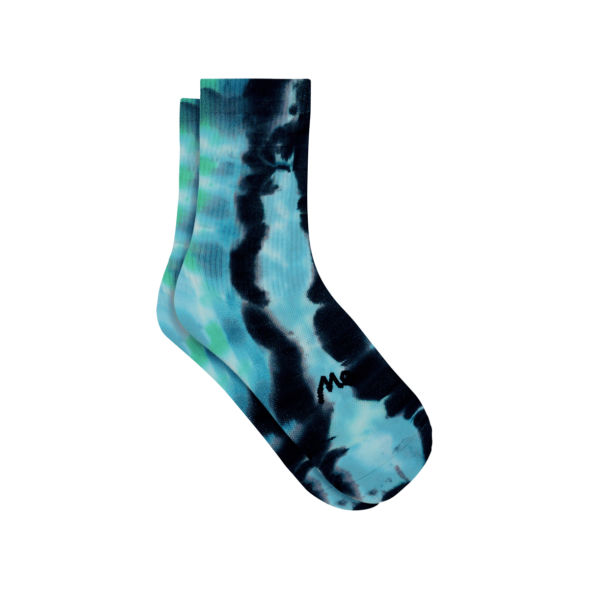 MoveMe Crew Sock | Teal Tie Dye