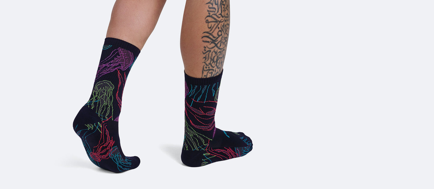 MoveMe Crew Sock | Neon Jellies