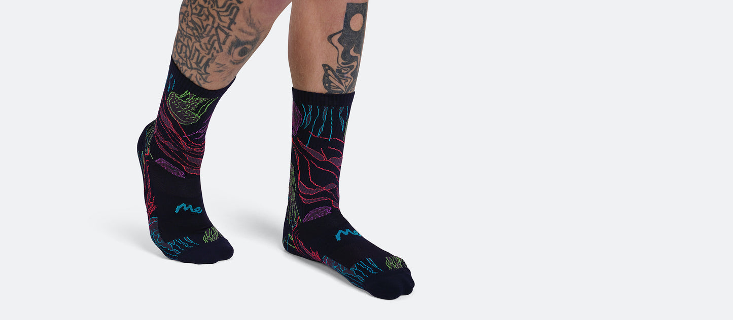 MoveMe Crew Sock | Neon Jellies