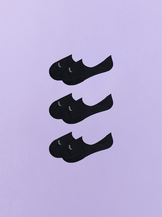 Essential No Show Sock 3-Pack | Black Pack