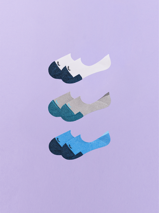 Essential No Show Sock 3-Pack | Mixed Blues Pack