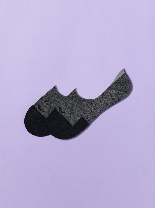 Essential No Show Sock | Grey Stripe