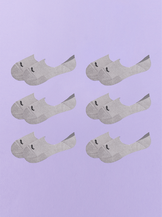 Essential No Show Sock 6-Pack | Heather Grey Pack