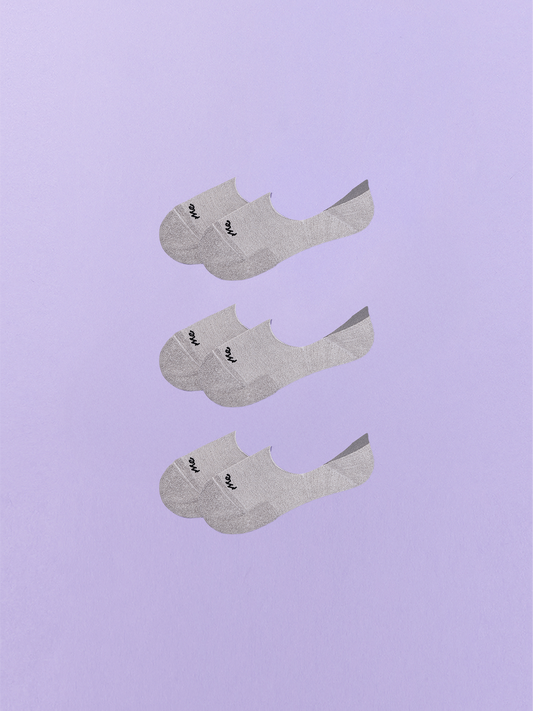 Essential No Show Sock 3-Pack | Heather Grey Pack