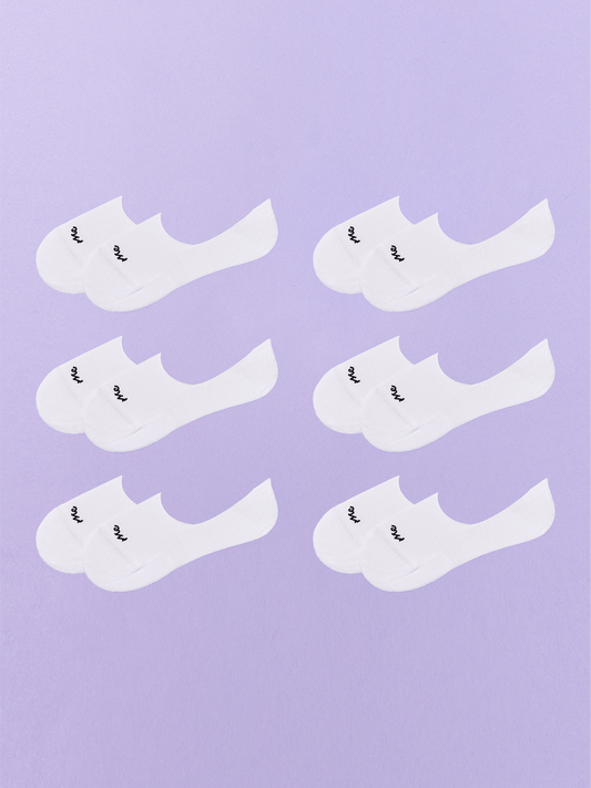 Essential No Show Sock 6-Pack | White Pack