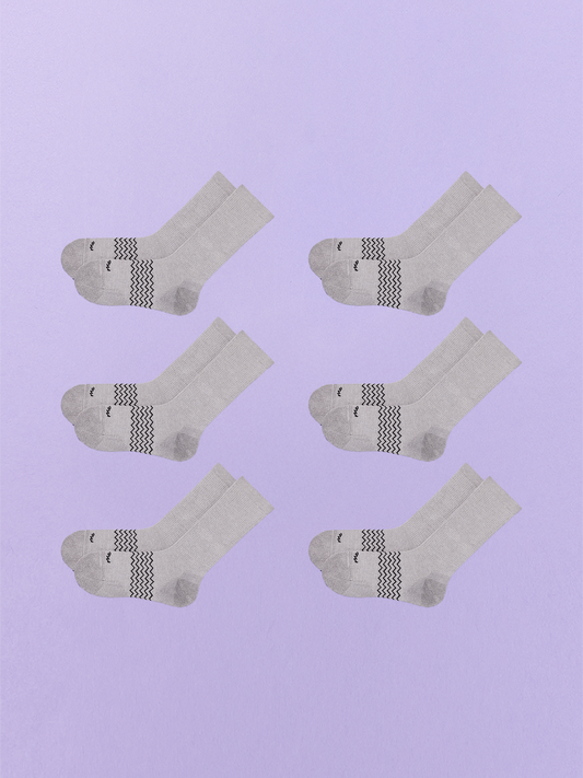 Essential Crew Sock 6-Pack | Heather Grey Pack