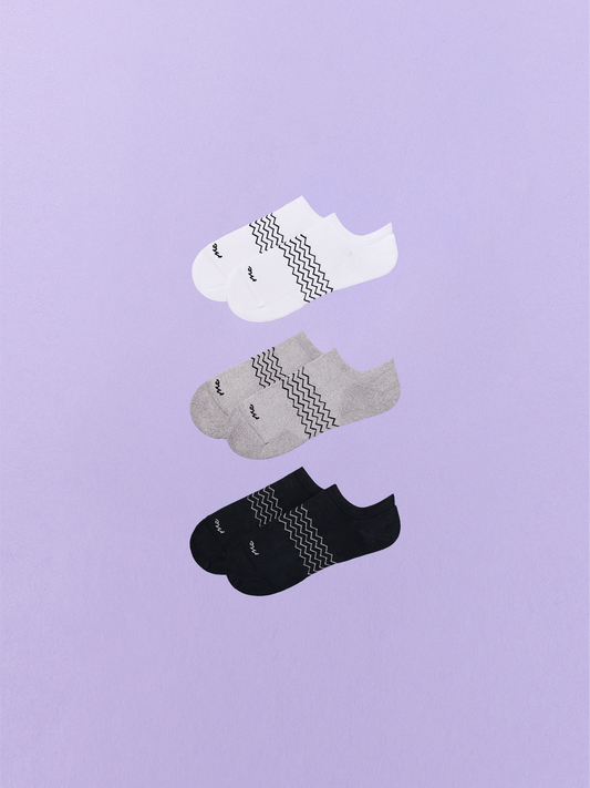 Essential Ankle Sock 3-Pack | White/Heather Grey/Black Pack