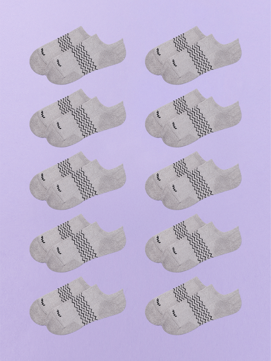 Essential Ankle Sock 10-Pack | Heather Grey Pack