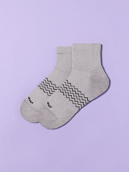 Essential Quarter Sock | Heather Grey