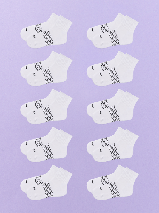 Essential Quarter Sock 10-Pack | White Pack