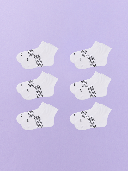 Essential Quarter Sock 6-Pack | White Pack