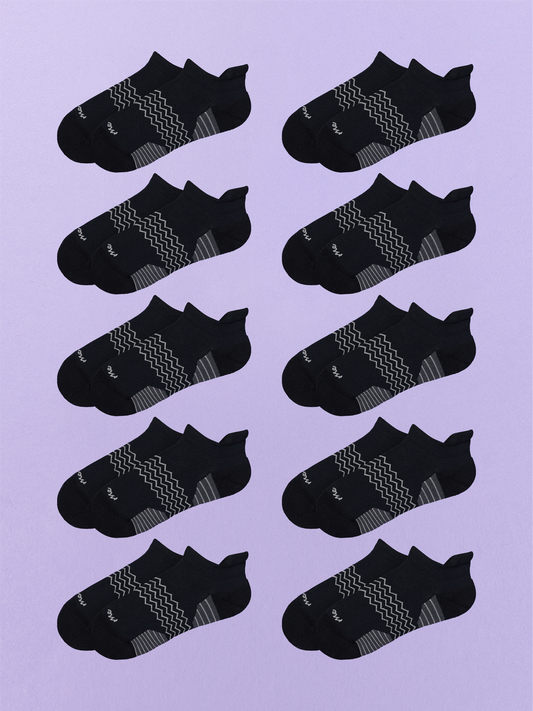 Active Ankle Sock 10-Pack | Black Pack