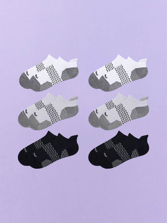 Active Ankle Sock 6-Pack | White/Heather Grey/Black Pack
