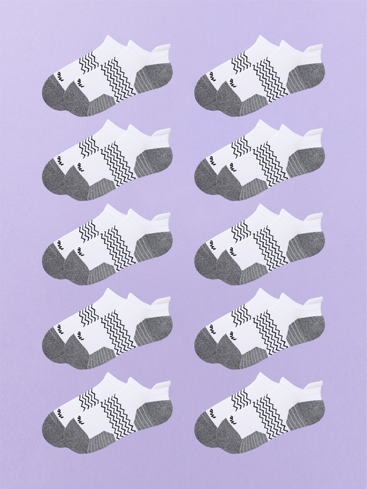Active Ankle Sock 10-Pack | White Pack
