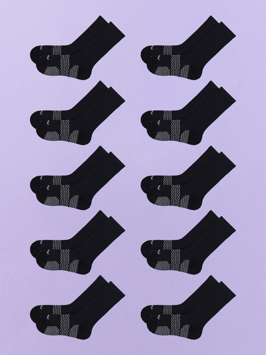 Active Crew Sock 10-Pack | Black Pack