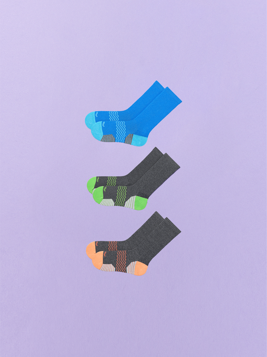 Active Crew Sock 3-Pack | Blue Pop Pack