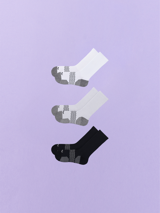 Active Crew Sock 3-Pack | White/Heather Grey/Black Pack