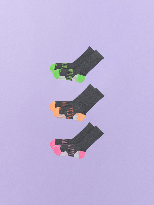 Active Crew Sock 3-Pack | Grey Pop Pack