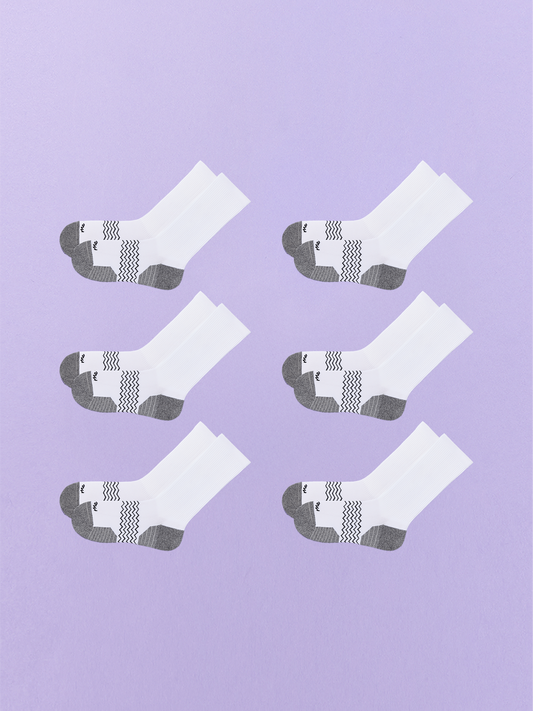 Active Crew Sock 6-Pack | White Pack