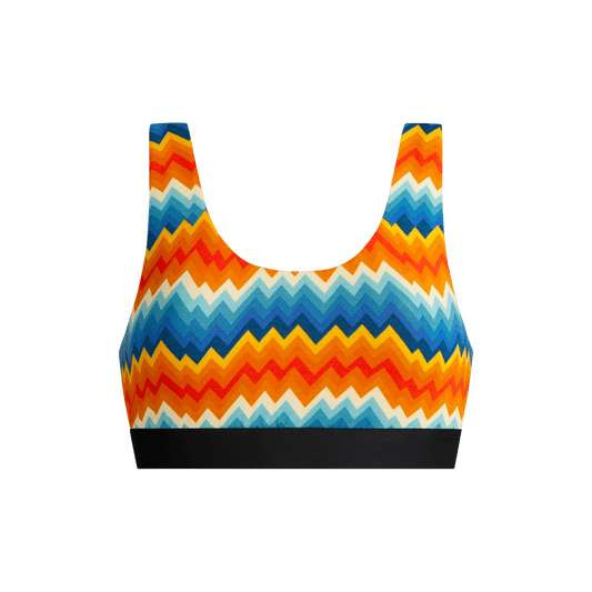 Curvy U-Back Bralette | Groovy Chevron