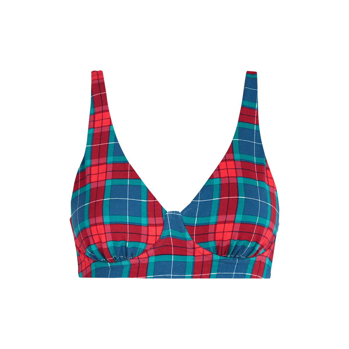 FeelFree Longline Bralette | Very Merry Plaid