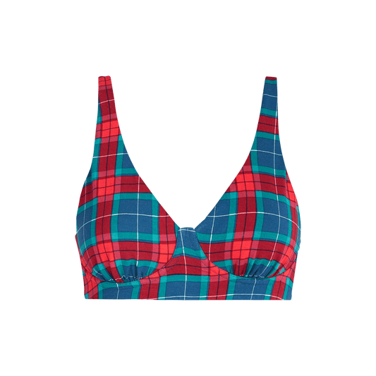 FeelFree Longline Bralette | Very Merry Plaid