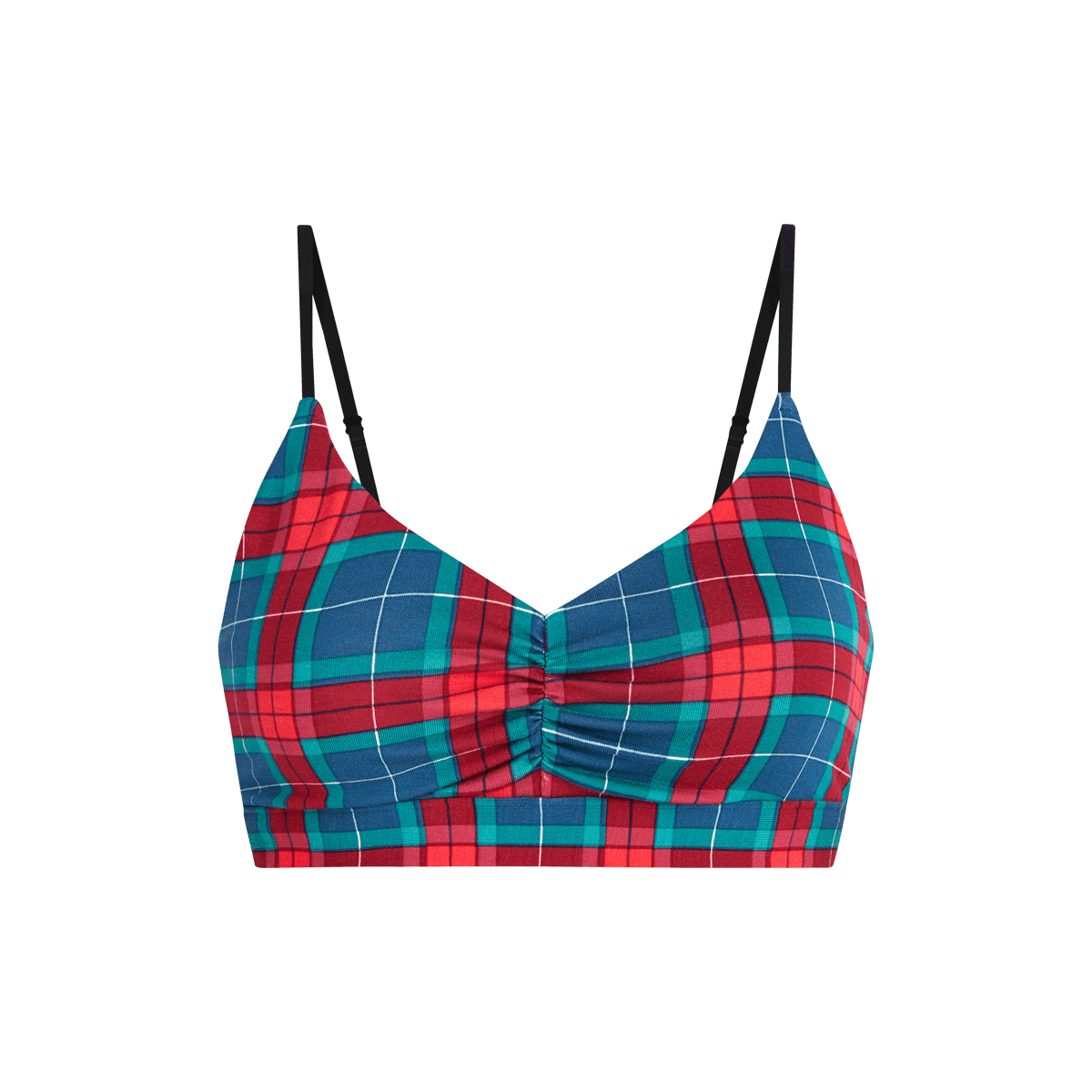 FeelFree Ruched Bralette | Very Merry Plaid