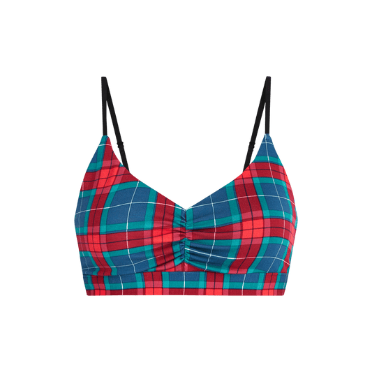 FeelFree Ruched Bralette | Very Merry Plaid