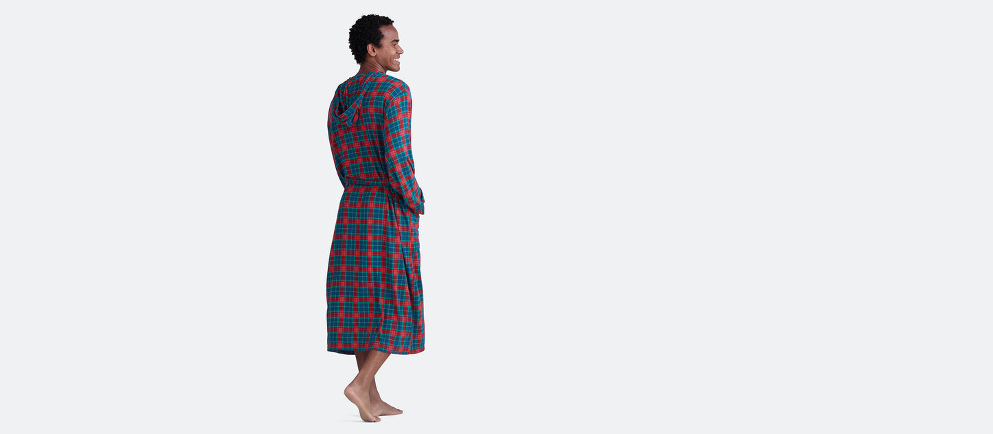 Unisex Hooded Modal Robe | Very Merry Plaid