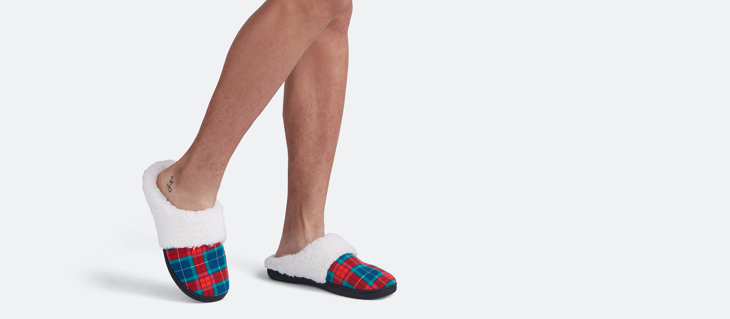 Hard Sole Slippers | Very Merry Plaid