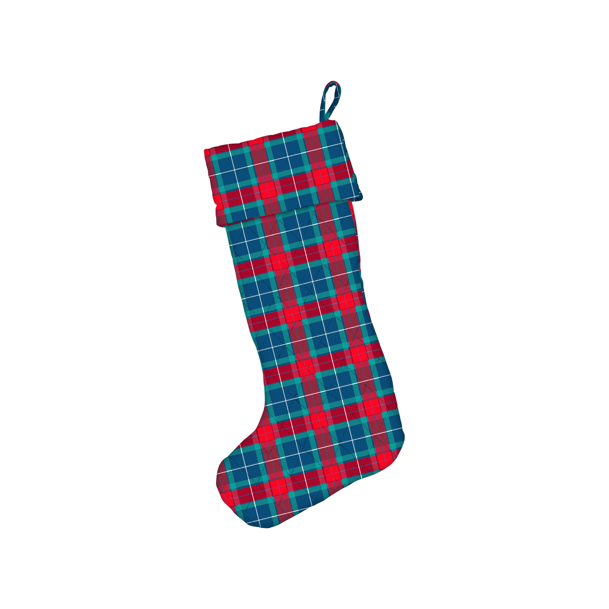 Quilted Modal Stocking | Very Merry Plaid