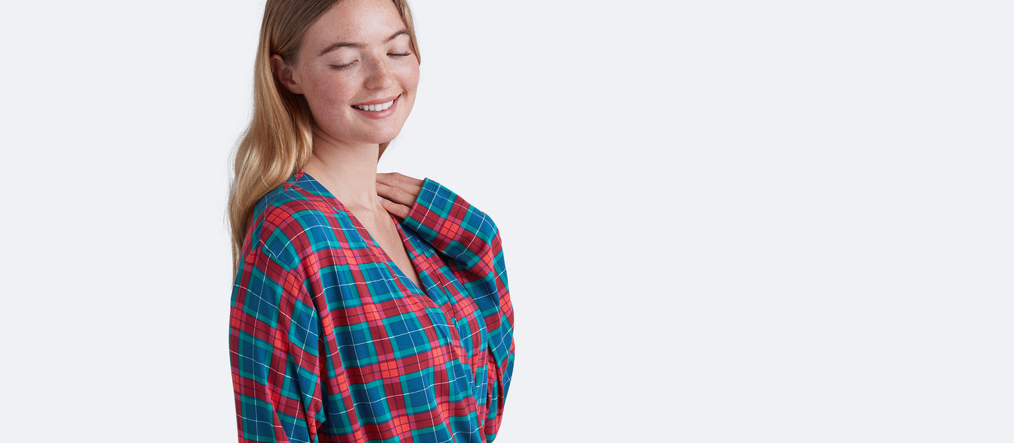 Women's Modal Robe | Very Merry Plaid