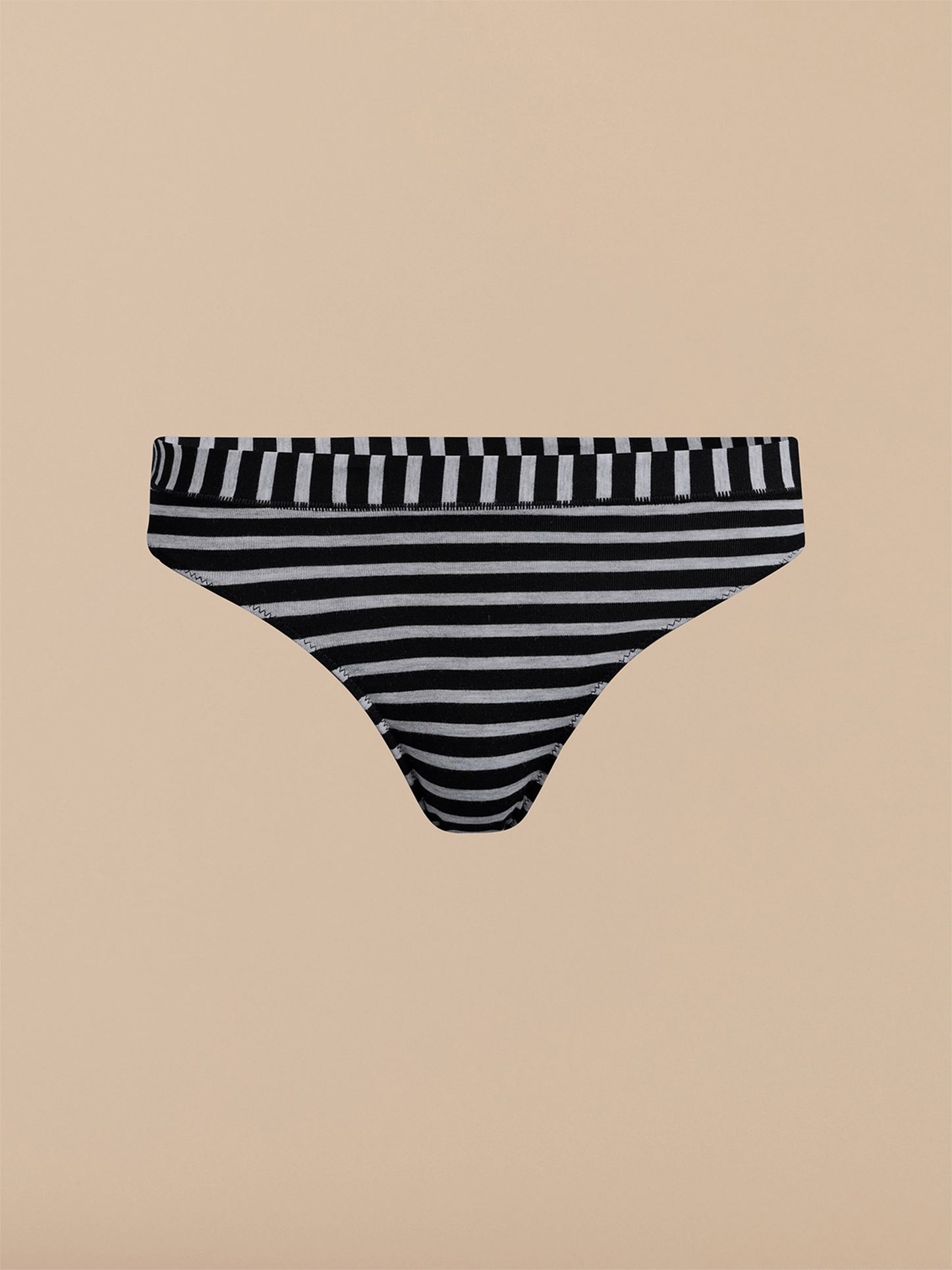 FeelFree Thong | Heather Grey Stripes