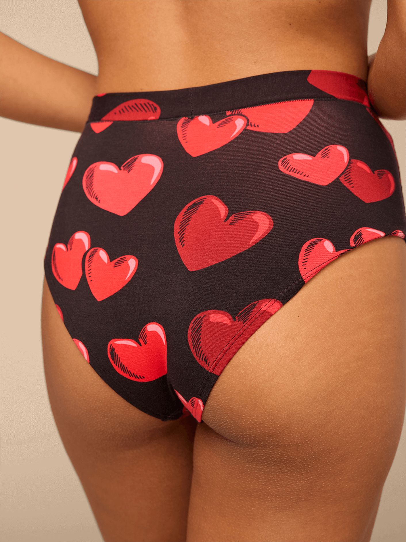 FeelFree High-Waisted Cheeky | Floating Hearts