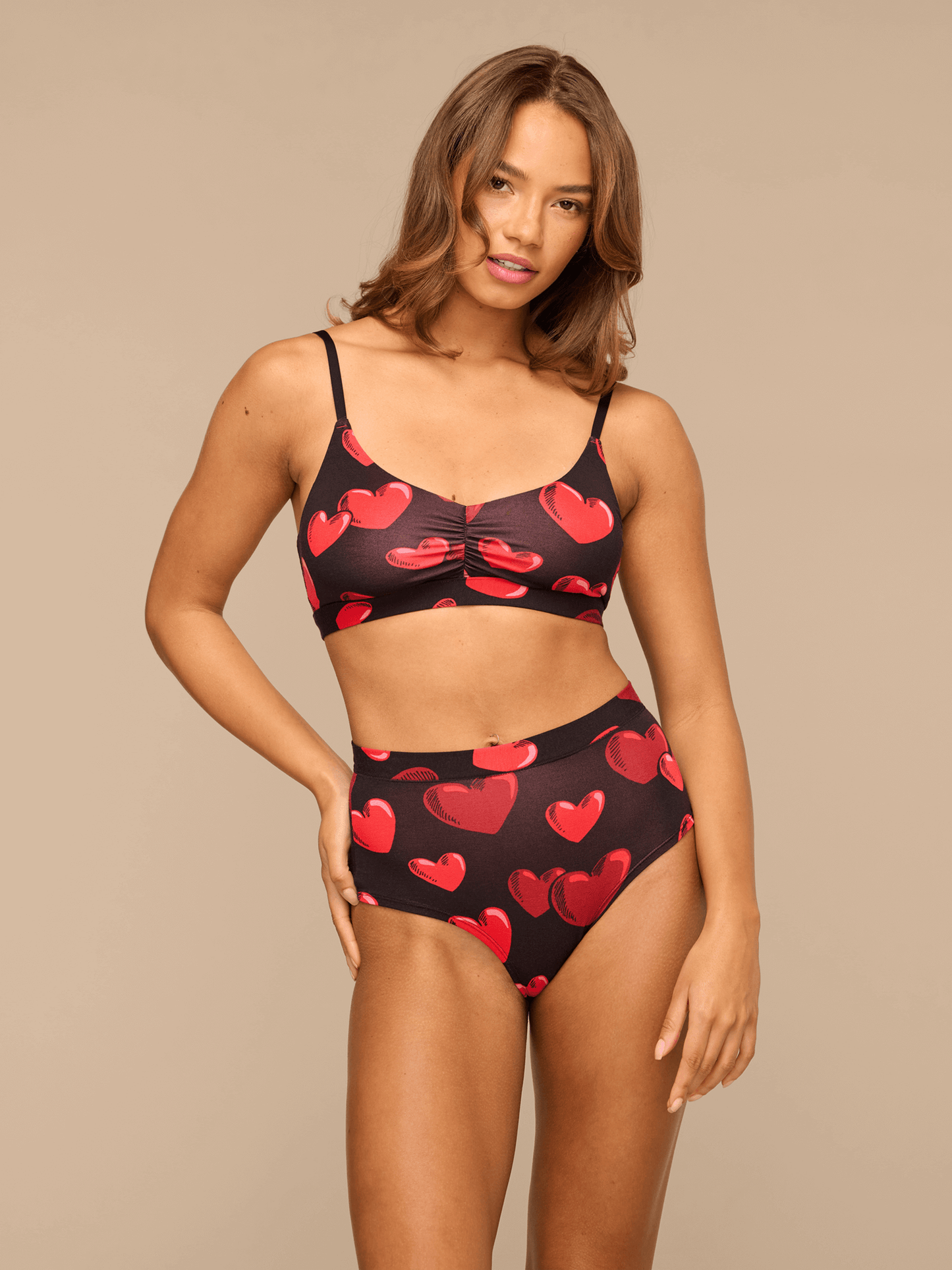 FeelFree High-Waisted Cheeky | Floating Hearts