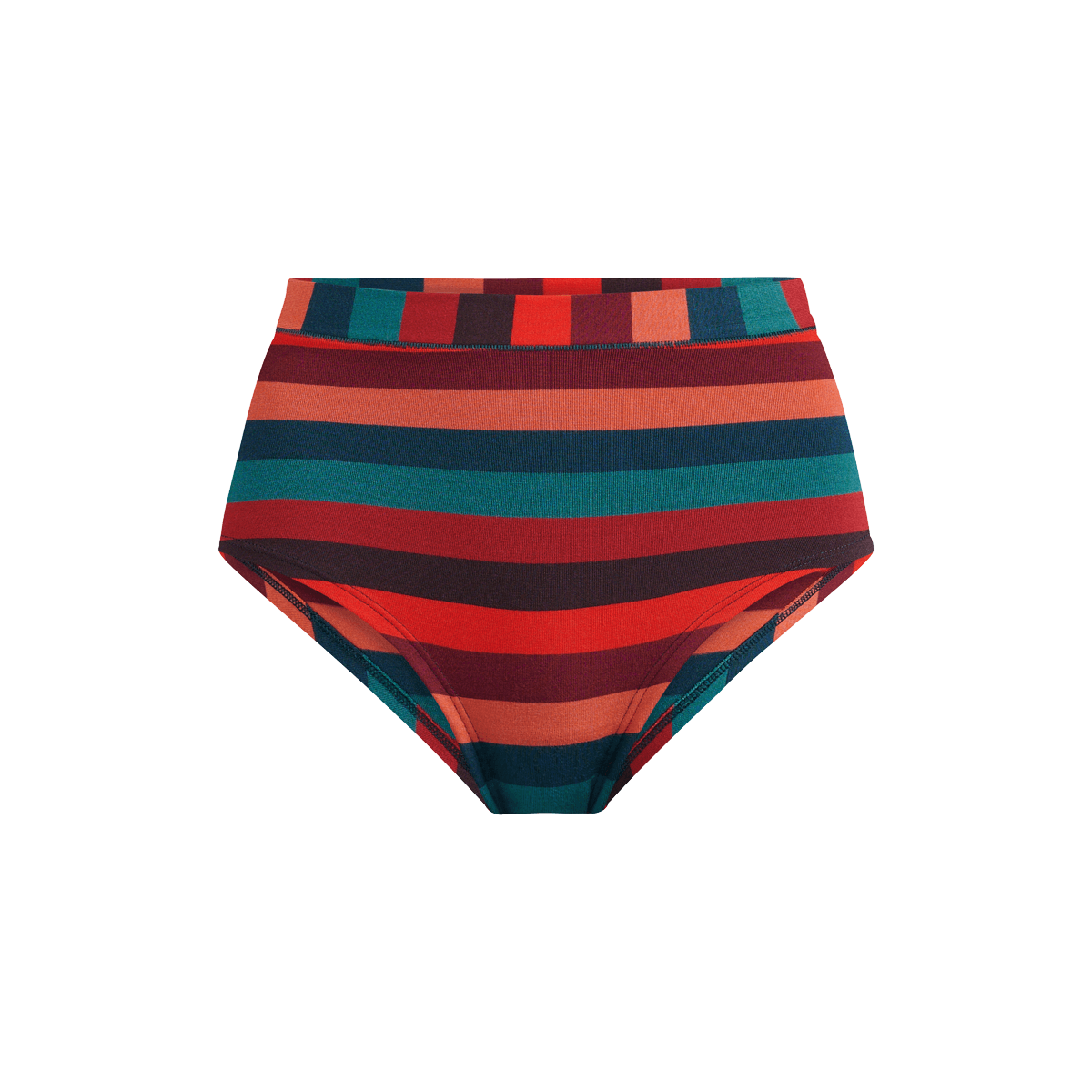 FeelFree High-Waisted Cheeky | Bright Stripes