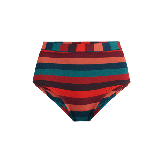 FeelFree High-Waisted Cheeky | Bright Stripes