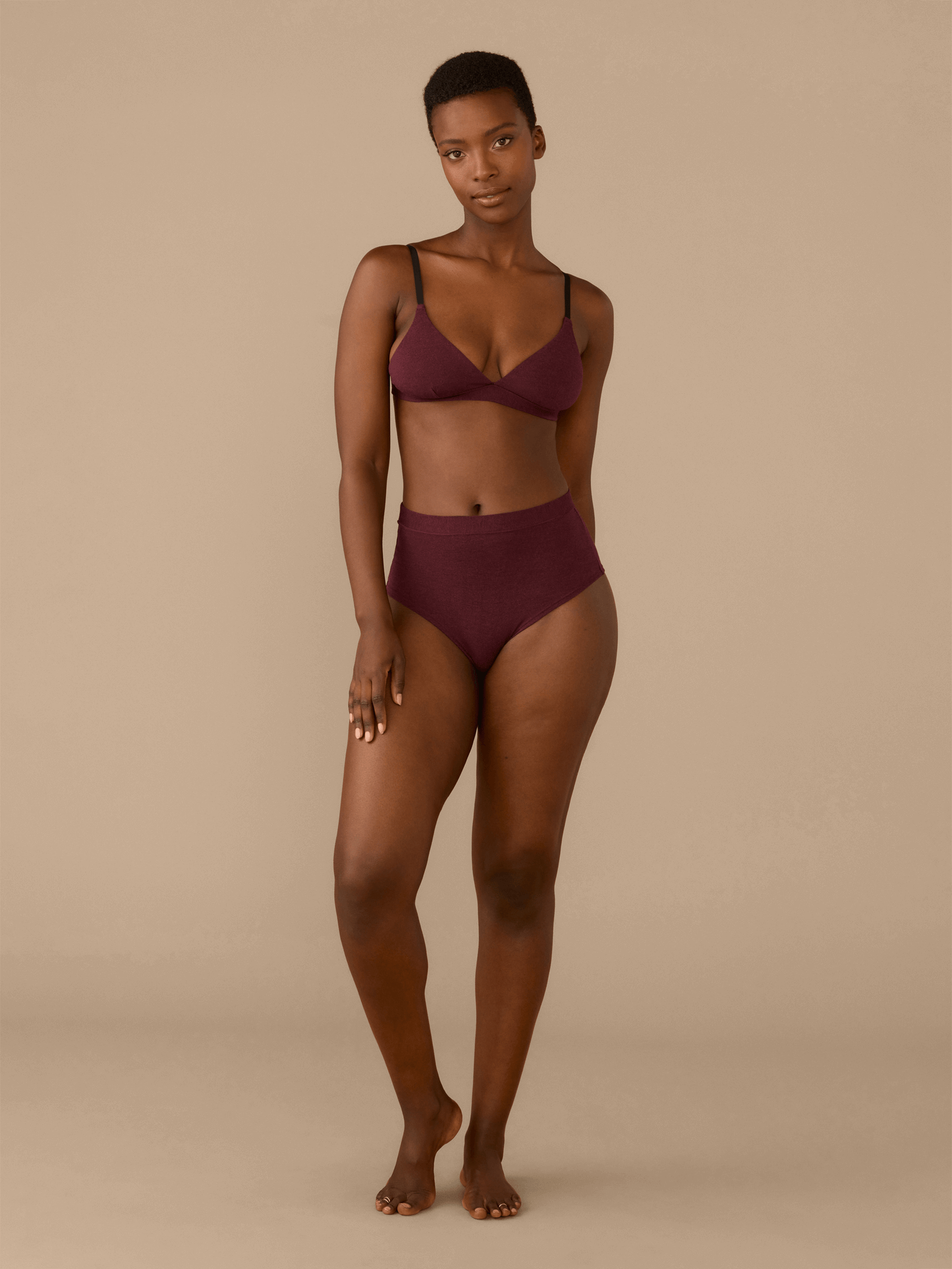 FeelFree High-Waisted Cheeky | Heather Wine