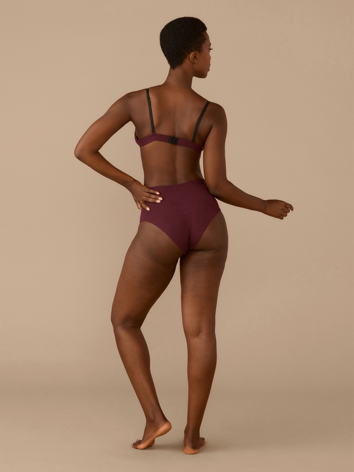 FeelFree High-Waisted Cheeky | Heather Wine