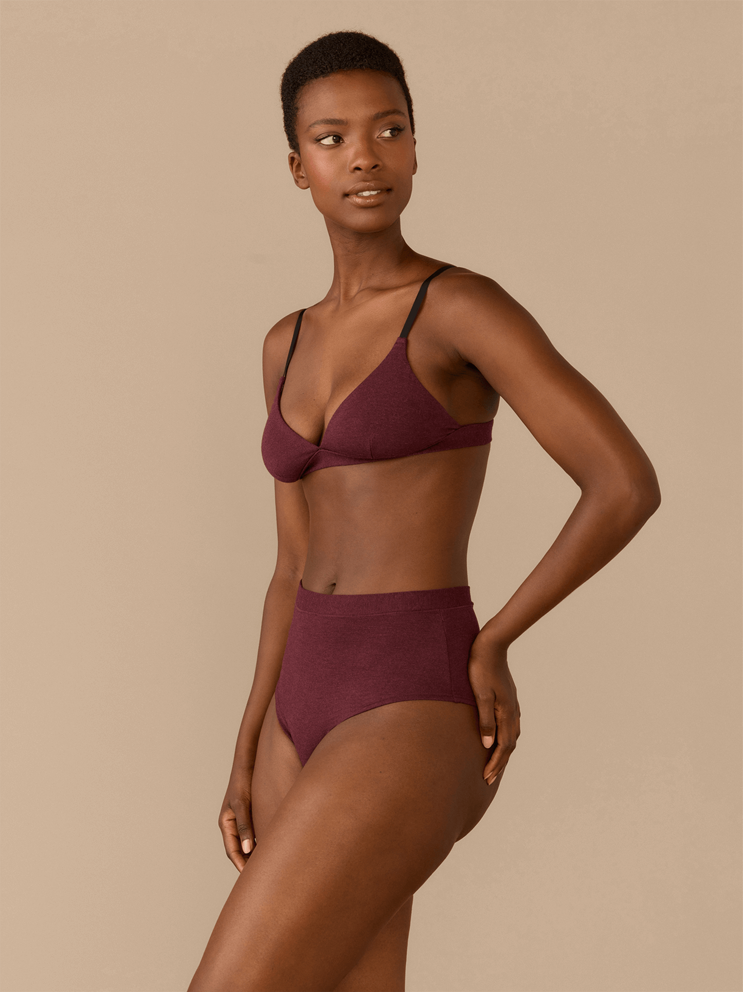 FeelFree High-Waisted Cheeky | Heather Wine